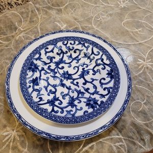 Ralph Lauren China Mandarin Blue Dinner and Salad Plates